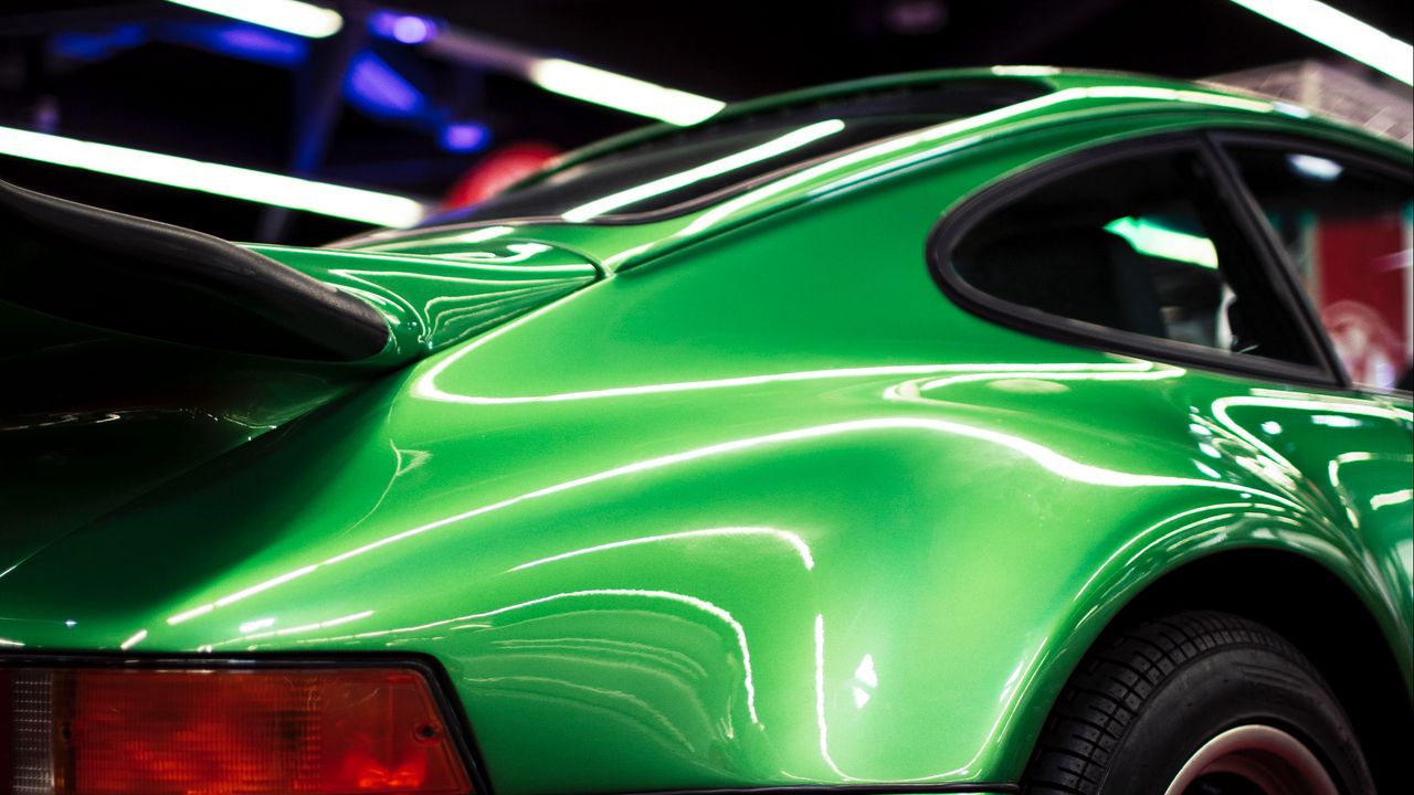 Wallpaper car, sportscar, green, side view, wheel