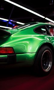 Preview wallpaper car, sportscar, green, side view, wheel