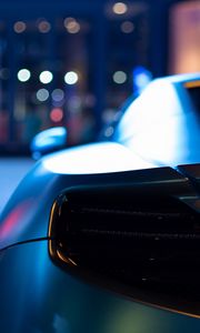 Preview wallpaper car, sportscar, headlight, wing, rear view, close-up