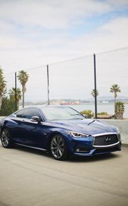 Preview wallpaper car, sportscar, lights, blue