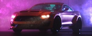 Preview wallpaper car, sportscar, night, rain, wet, dark