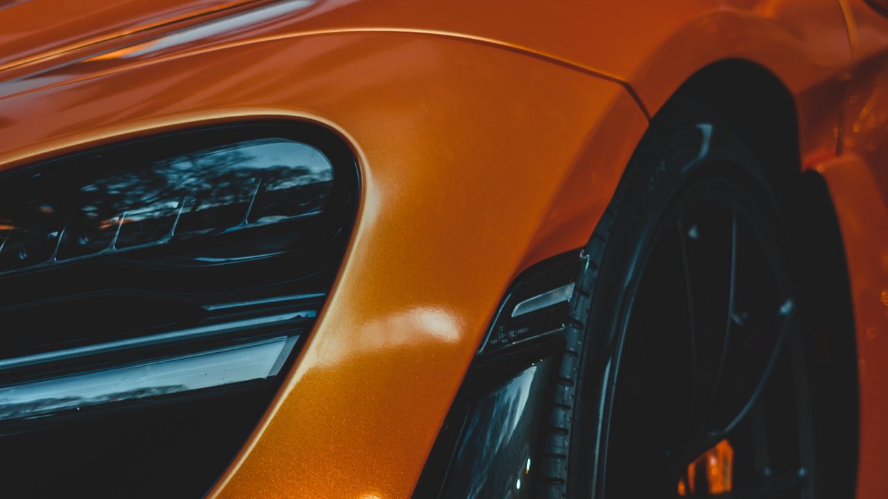 Wallpaper car, sportscar, orange, wheel