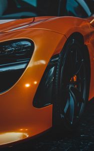 Preview wallpaper car, sportscar, orange, wheel