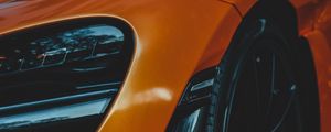 Preview wallpaper car, sportscar, orange, wheel
