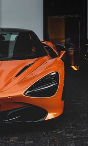 Preview wallpaper car, sportscar, orange, supercar, front view