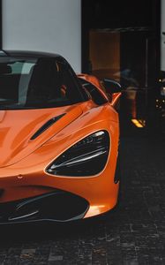 Preview wallpaper car, sportscar, orange, supercar, front view