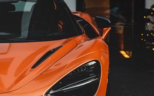 Preview wallpaper car, sportscar, orange, supercar, front view