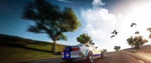 Preview wallpaper car, sportscar, road, movement, speed