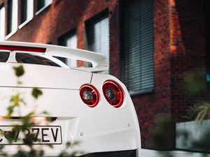 Preview wallpaper car, sportscar, spoiler, rear view, headlight