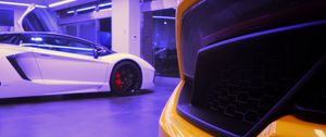 Preview wallpaper car, sportscar, supercar, yellow, white