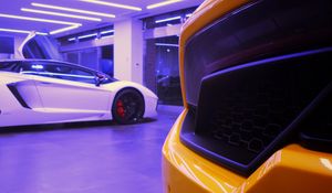 Preview wallpaper car, sportscar, supercar, yellow, white