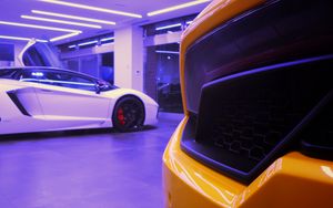 Preview wallpaper car, sportscar, supercar, yellow, white