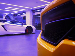 Preview wallpaper car, sportscar, supercar, yellow, white