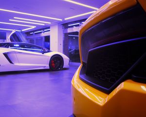 Preview wallpaper car, sportscar, supercar, yellow, white