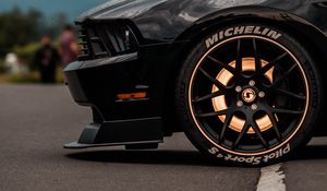 Preview wallpaper car, sportscar, wheel, black, side view