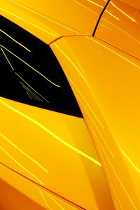 Preview wallpaper car, sportscar, yellow, form, lines