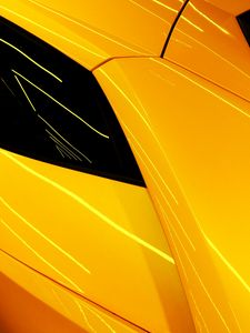 Preview wallpaper car, sportscar, yellow, form, lines
