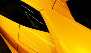 Preview wallpaper car, sportscar, yellow, form, lines