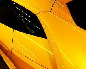 Preview wallpaper car, sportscar, yellow, form, lines