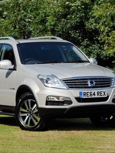 Preview wallpaper car, ssangyong, 2014, white, rexton