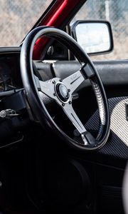 Preview wallpaper car, steering wheel, dark