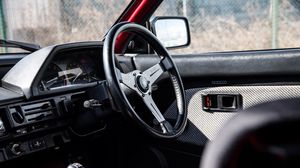 Preview wallpaper car, steering wheel, dark