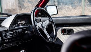Preview wallpaper car, steering wheel, dark