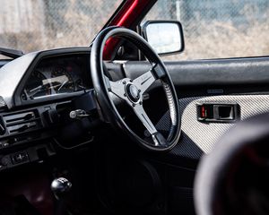 Preview wallpaper car, steering wheel, dark