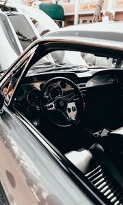 Preview wallpaper car, steering wheel, interior