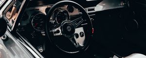 Preview wallpaper car, steering wheel, interior