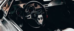 Preview wallpaper car, steering wheel, interior