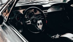 Preview wallpaper car, steering wheel, interior