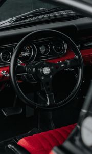 Preview wallpaper car, steering wheel, interior, speedometer