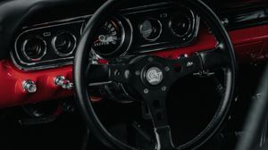 Preview wallpaper car, steering wheel, interior, speedometer