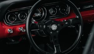 Preview wallpaper car, steering wheel, interior, speedometer