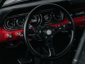 Preview wallpaper car, steering wheel, interior, speedometer