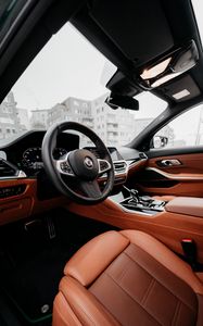 Preview wallpaper car, steering wheel, salon, interior