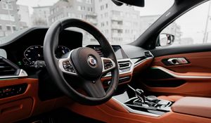 Preview wallpaper car, steering wheel, salon, interior