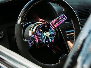 Preview wallpaper car, steering wheel, salon, tuning, retro