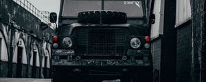 Preview wallpaper car, suv, jeep, gray, front view