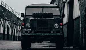 Preview wallpaper car, suv, jeep, gray, front view