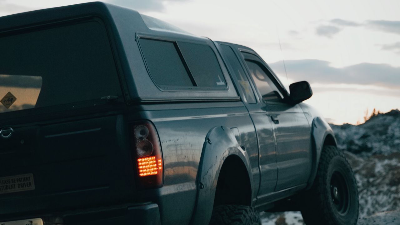 Wallpaper car, suv, pickup, gray, offroad