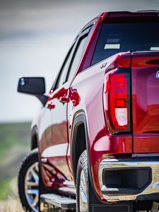 Preview wallpaper car, suv, red, headlight