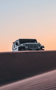 Preview wallpaper car, suv, sand, desert