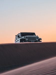 Preview wallpaper car, suv, sand, desert