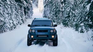 Preview wallpaper car, suv, winter, snow, offroad