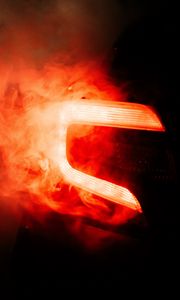 Preview wallpaper car, tailight, light, smoke, red, dark