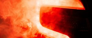 Preview wallpaper car, tailight, light, smoke, red, dark
