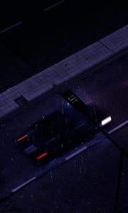 Preview wallpaper car, tmovement, street, rain, dark