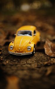 Preview wallpaper car, toy, model, yellow